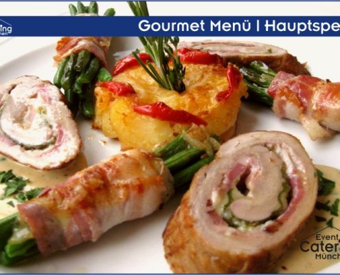 Gourmet Menü Hauptspeise Catering Niederbayern