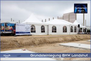 Grundsteinlegung BMW Zeltverleih Niederbayern
