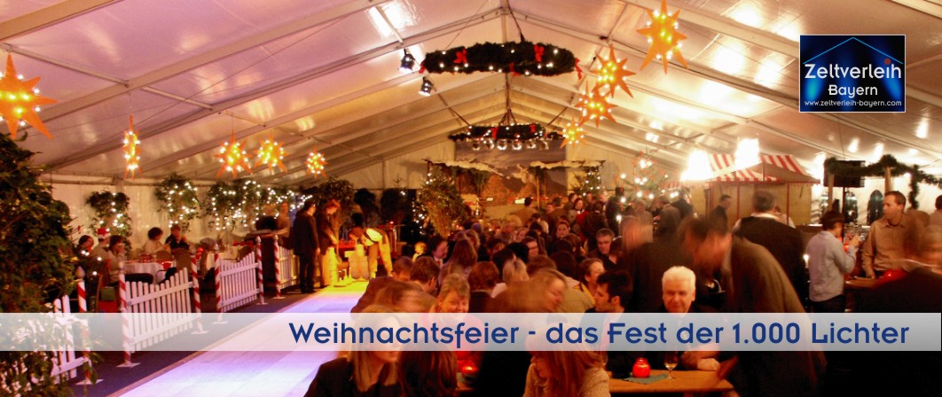 Weihnachtsfeier im Zelt Zeltverleih Niederbayern
